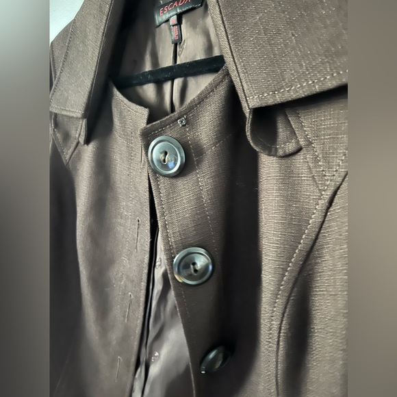 Escada NEW vintage jacket blazer 30% wool 70% rayon Made In Germany brown - Picture 11 of 17